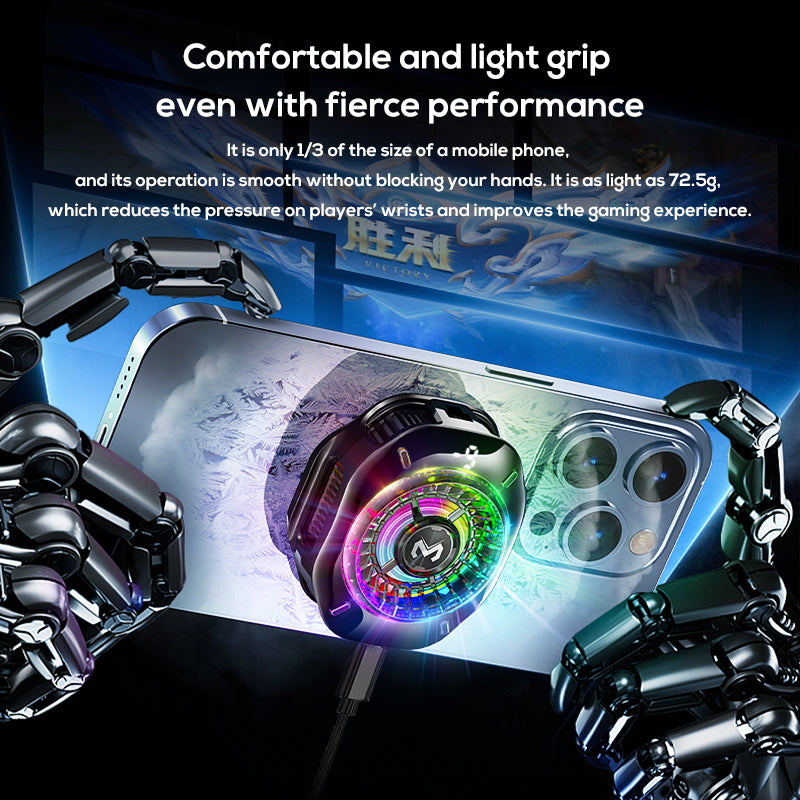 MEMO CX 10 Magnetic Cooling Fan for iPhone – RGB Dual-Fan Cooler with Type-C